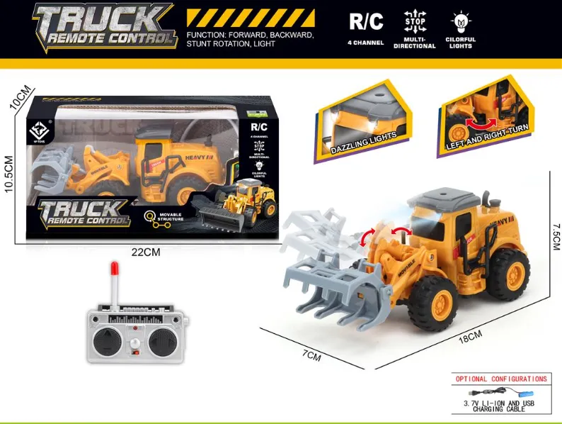 Încărcător de bușteni cu telecomandă, cu lumină și baterie. 6182G