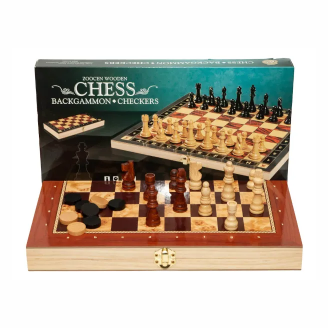 Set jocuri de societate 3in1 (șah/dame/table) (24x12x2,8), cod 62197