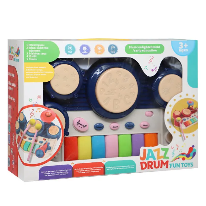 Centru de joacă muzical „Tobă și pian”, albastru, cod 902560