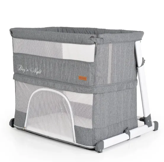 Patuț pentru copii 2 in 1 Moni Day n Night Grey