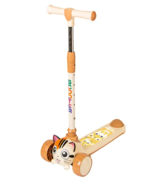 Trotineta pentru copii 608-1, galbena, cod 176015