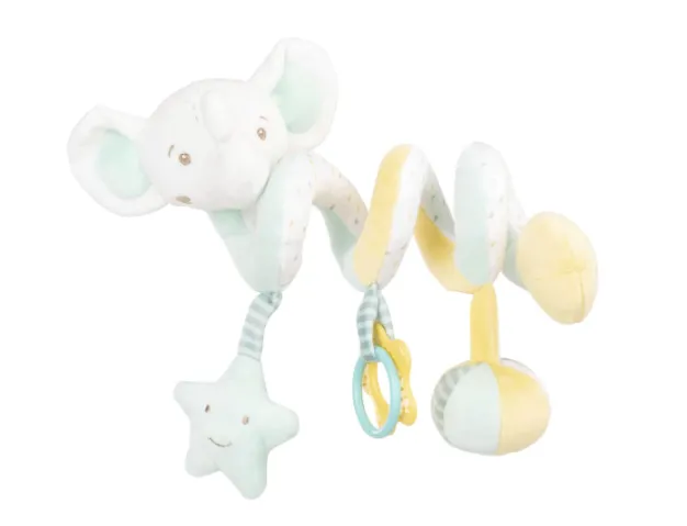 Jucărie cu pandantiv Kikkaboo Horizontal Spiral Elephant Time