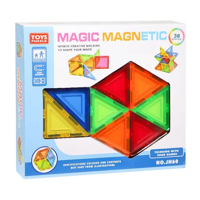 Set constructor magnetic, 38 piese, cod 910066