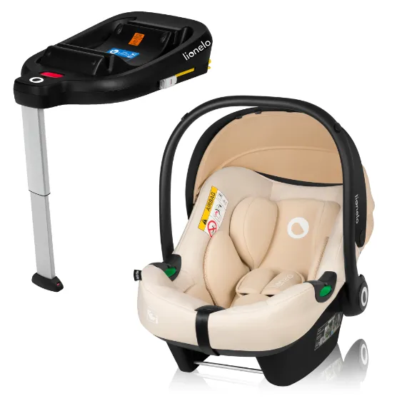 Set scoică auto 40-87 cm și baza Isofix (I-Size) Lionelo Astrid Beige Sand