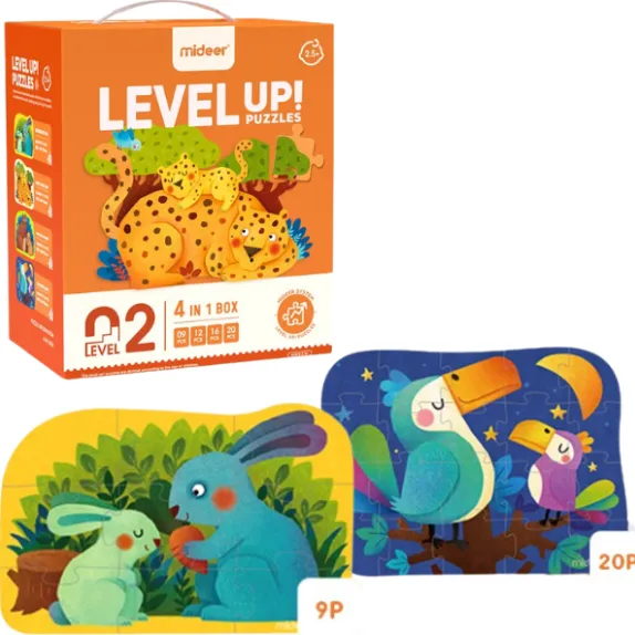 Seria de puzzle-uri „Mama și copilul”, 4 în 1, nivelul 2