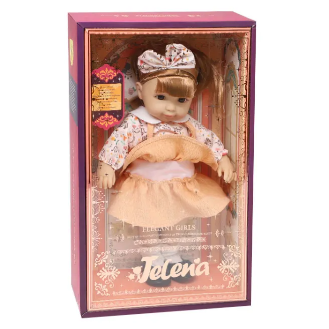 Păpușă „Jelena” cu haine în culori pastelate, 36 cm, cod 832025