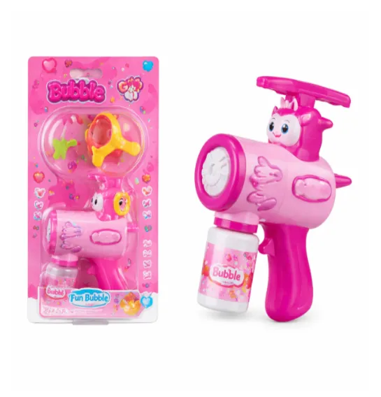 Pistol automat cu baloane de săpun, roz, cod 952032