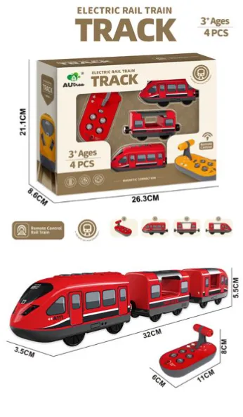 Trenuleț electric cu telecomandă roșie, AU9668