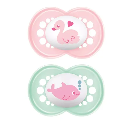 Suzeta ortodontica din silicon MAM Original Sealife Girl (6+ luni), 2 buc.