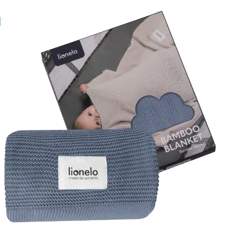 Plapumă Lionelo Bamboo Blanket Blue, 75x100 cm