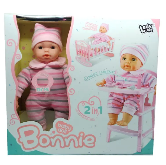 Păpușa vorbitoare Bonnie cu accesorii, 36 cm