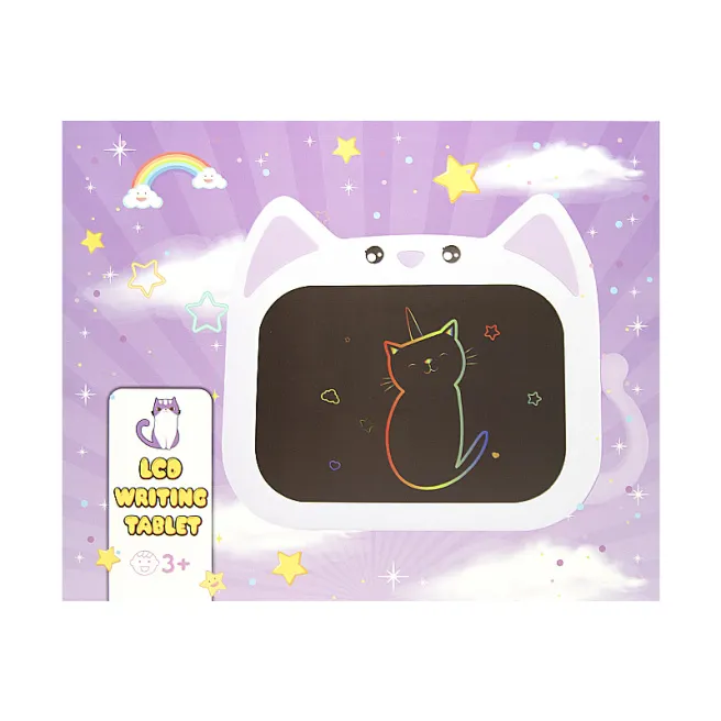 Tableta de desen LCD, pisica, mov, cod 662032