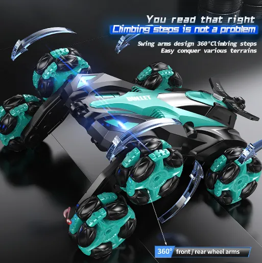 Mașină sprint cu 2 telecomenzi, 6 roți, baterie, JC-532