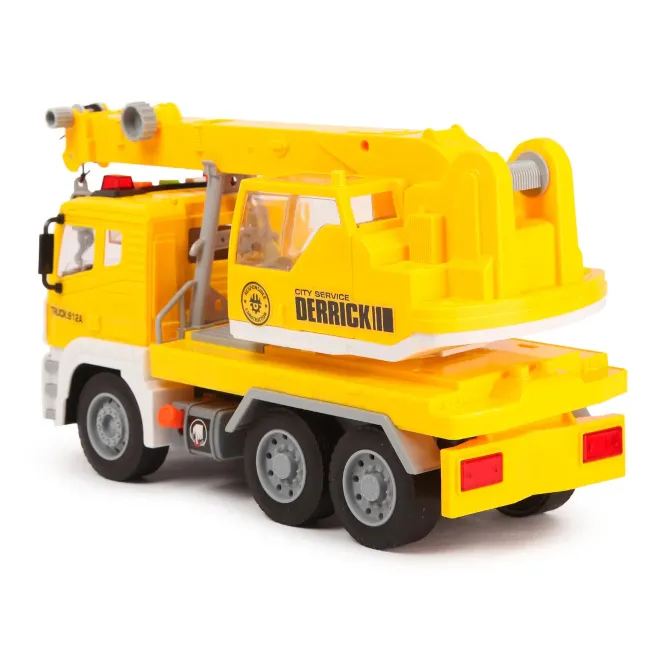 Camion-Macara cu inerție 1:12 (lumină) galben, cod 1834D Camion-Macara cu inerție 1:12 (lumină) galben, cod 1834D