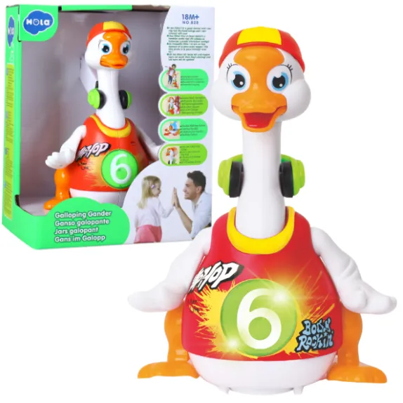 Jucarie interactiva „Gansacul dansator” cu muzica si lumina
