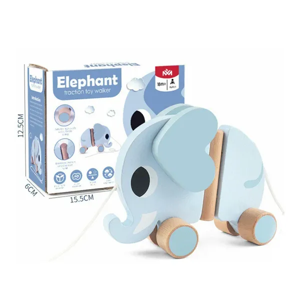 Leagan de elefant pentru bebelusi din lemn S05C001