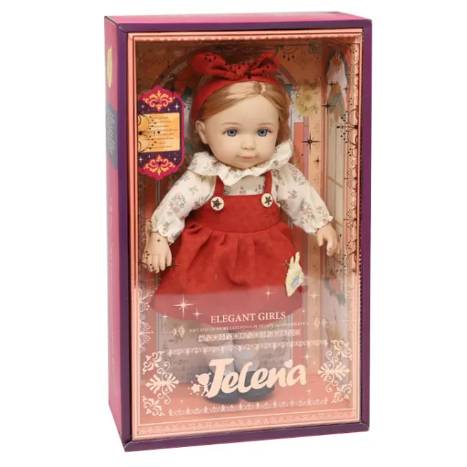 Păpușă „Jelena” în haine roșii, 36 cm, cod 832027