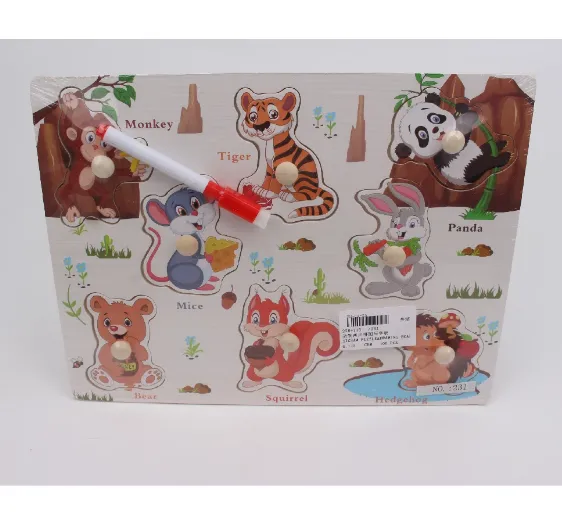 Puzzle din lemn+ tabla de desen