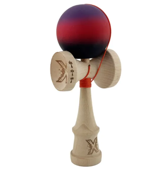 „Kendama X Original”, Profesionala, Flippy, Rulment Metalic, Ața 55 cm, Cupe Mari, 7 х 6 х 18 cm, gradient mov-roșu „Kendama X Original”, Profesionala, Flippy, Rulment Metalic, Ața 55 cm, Cupe Mari, 7 х 6 х 18 cm, gradient mov-roșu