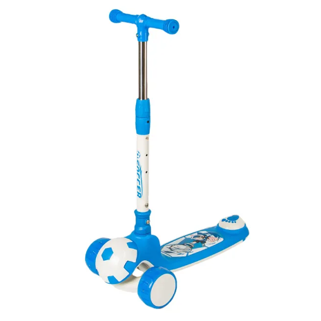 Trotinetă pentru copii fotbal 888, albastra