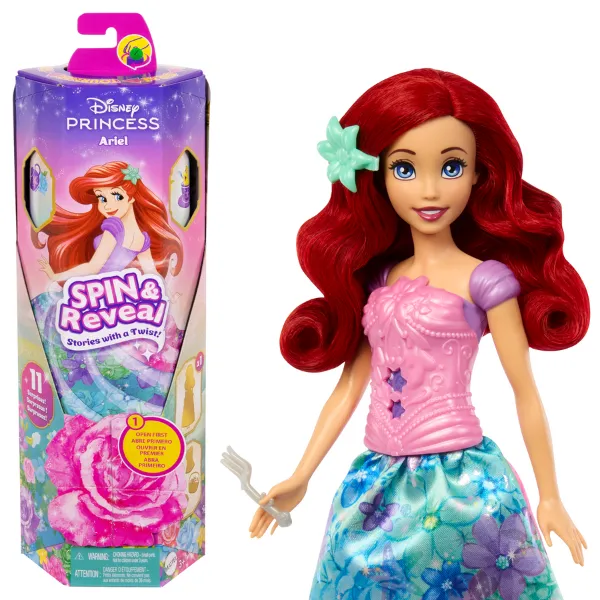 Papușa Barbie Spin Reveal „Mica sirena Ariel”