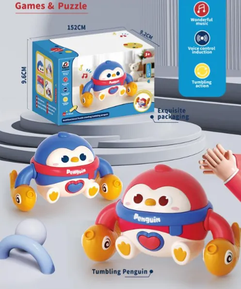 Pinguin electric muzical care se taraste si se rostogoleste, CY-8062B