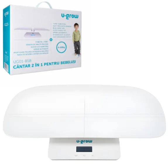 Cântar 2 în 1 pentru bebeluși „U-Grow: funcție Bluetooth”